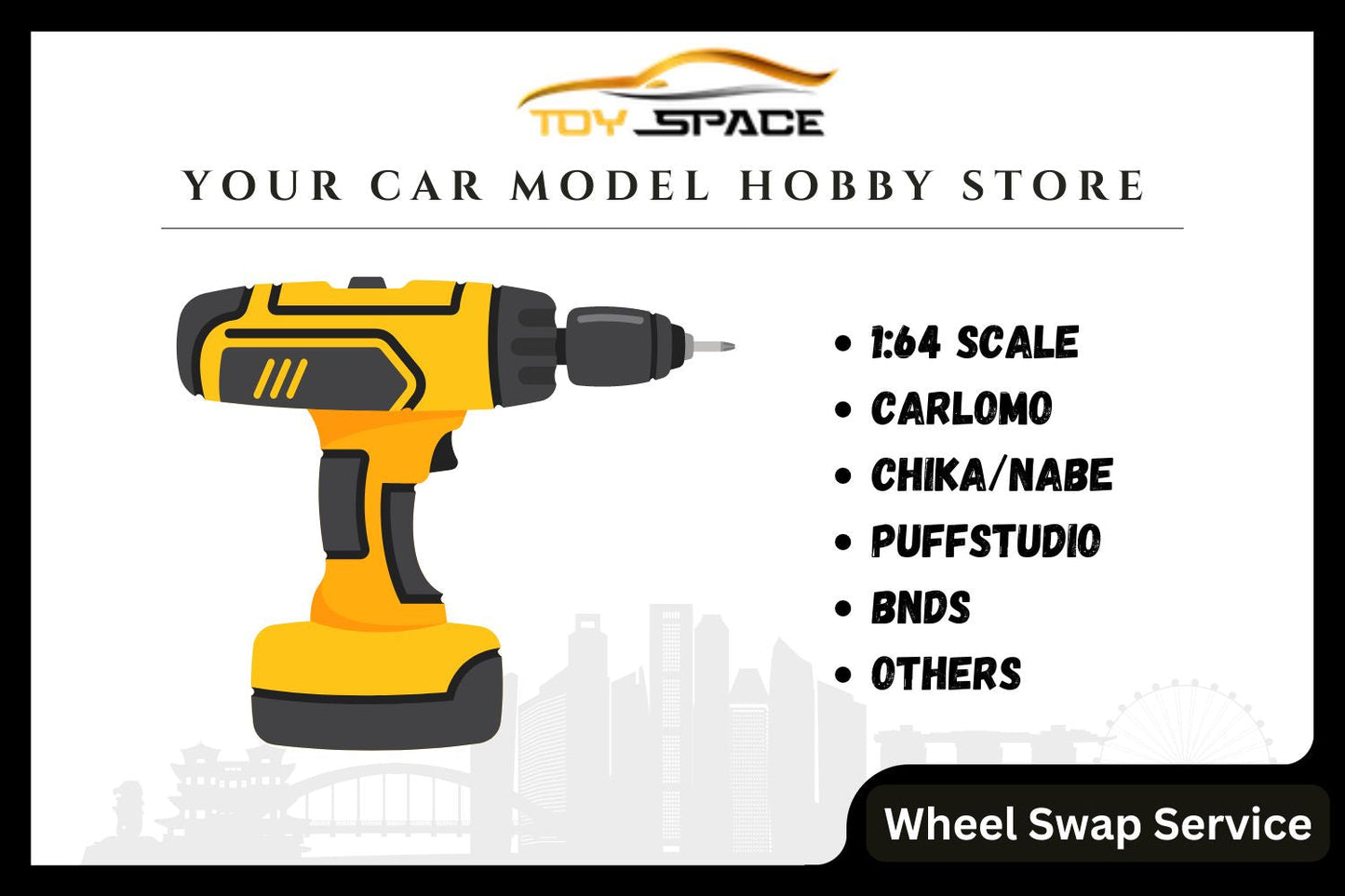 Wheel Swap Service - Toy Space Diecast Online Store Singapore