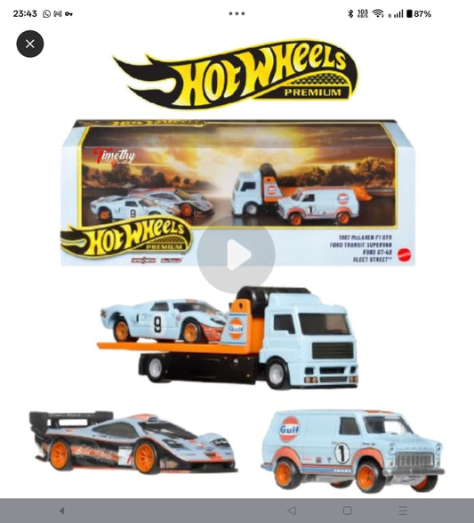 Hot Wheels preimum Gulf Fleet Street Set