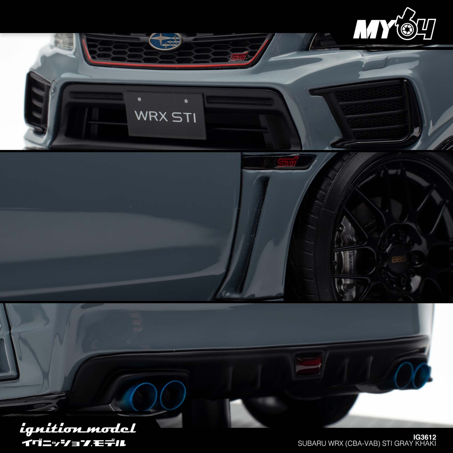 [Ignition Model] Subaru WRX (CBA-VAB) STI - Gray Khaki