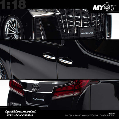[Ignition Model] 1:18 Toyota Alphard (H30W) Executive Lounge S - Black