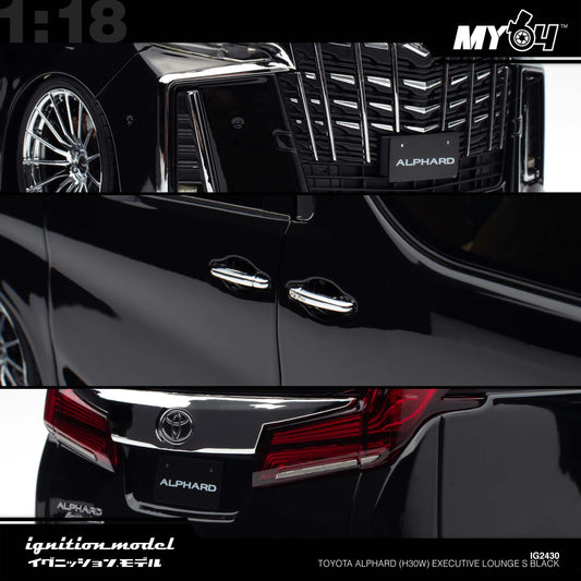 [Ignition Model] 1:18 Toyota Alphard (H30W) Executive Lounge S - Black