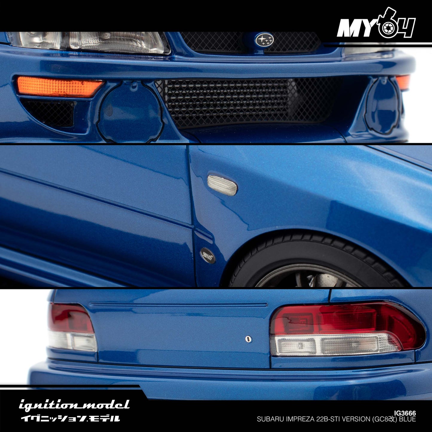[Ignition Model] Subaru Impreza 22B-STi Version (GC8改) - Blue