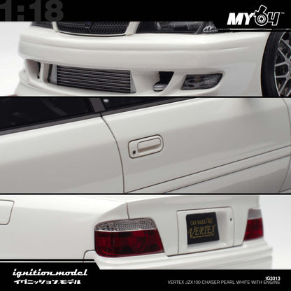 [Ignition Model] 1:18 Vertex JZX100 Chaser - Pearl White With Engine