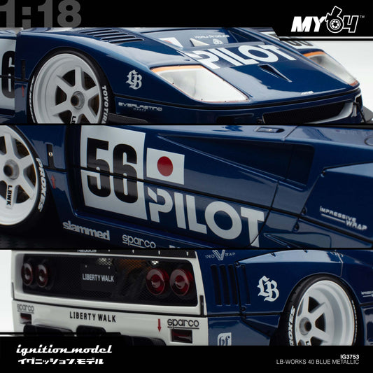 [Ignition Model] 1:18 LB-WORKS 40 - Blue Metallic