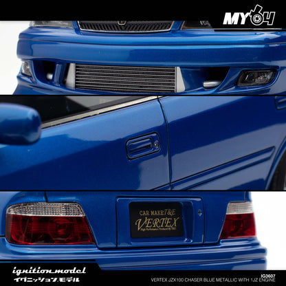 [Ignition Model] Vertex JZX100 Chaser - Blue Metallic With 1JZ Engine