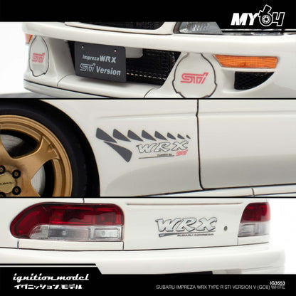 [Ignition Model] 1:18 Subaru Impreza WRX Type R Sti Version V (GC8) - White