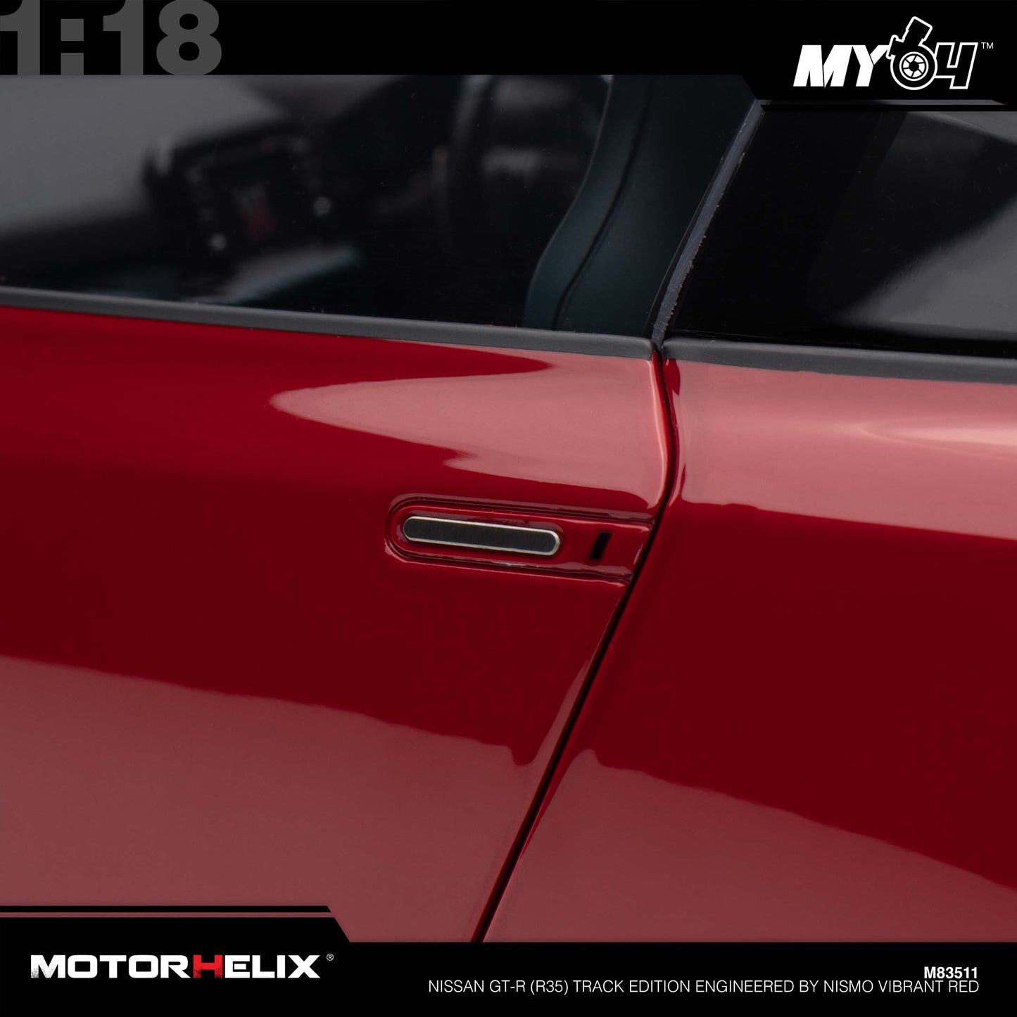 [Motorhelix] 1:18 Nissan GT-R (R35) Track Edition Engineered By NISMO - Vibrant Red