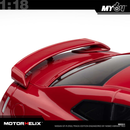 [Motorhelix] 1:18 Nissan GT-R (R35) Track Edition Engineered By NISMO - Vibrant Red