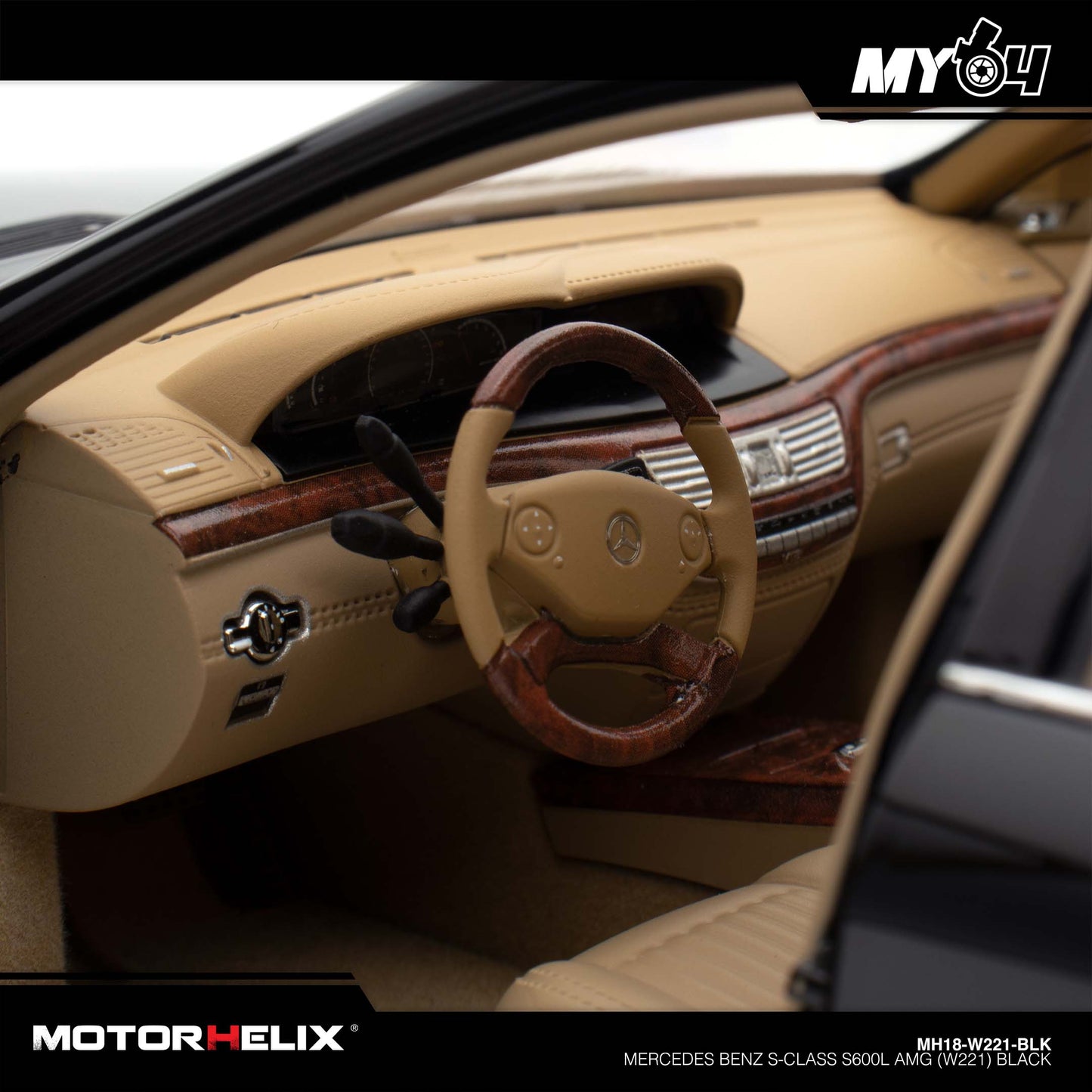 [Motorhelix] Mercedes Benz S-Class S600L AMG (W221) - Black