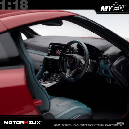 [Motorhelix] 1:18 Nissan GT-R (R35) Track Edition Engineered By NISMO - Vibrant Red