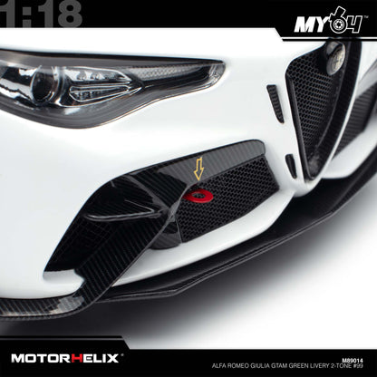 [Motorhelix] 1:18 Alfa Romeo Giulia GTAm - Green Livery 2-Tone #99