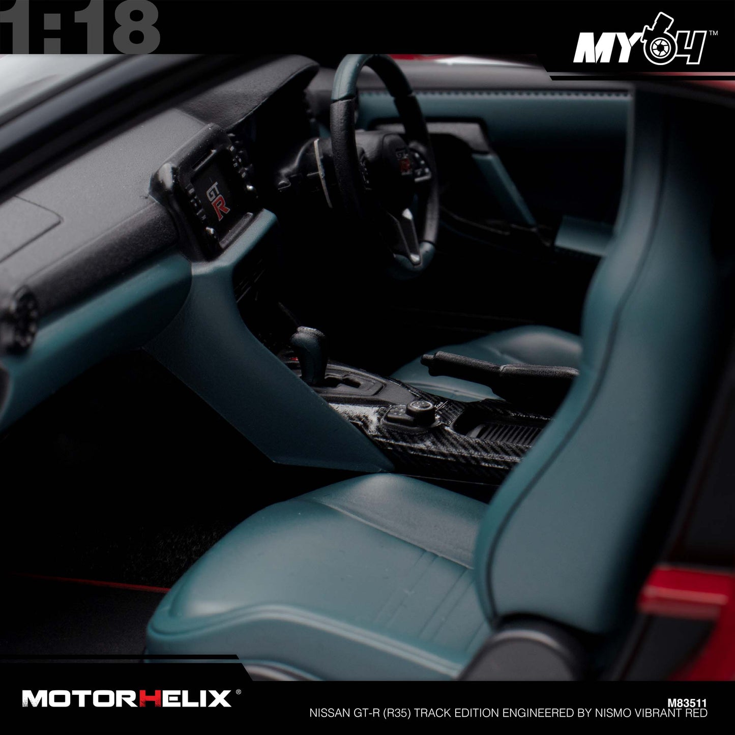 [Motorhelix] 1:18 Nissan GT-R (R35) Track Edition Engineered By NISMO - Vibrant Red