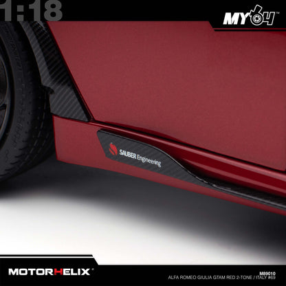 [Motorhelix] 1:18 Alfa Romeo Giulia GTAm - Red 2-Tone / Italy #69
