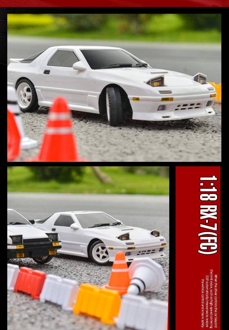 [LDRC] Remote-Controlled Car - Mazda RX-7 (FC) White - Toy Space Diecast Online Store Singapore