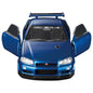 Tomica Nissan Skyline GT-R R34 V-Spec II Nur Blue 1:43 Scale Tomica Premium JDM GTR R34 Biru Nismo R34 Blue Takara Tomy