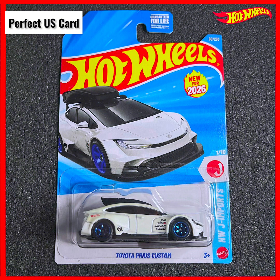 Hot Wheels Toyota Prius White 2026 First Edition [New Casting] White Toyota Prius with Roofbox Hotwheels JDM 2026 New