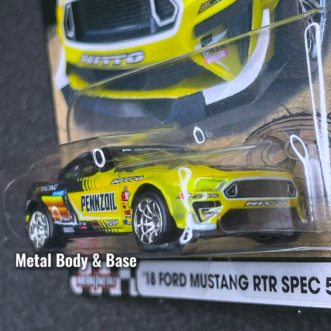 Hot Wheels Ford Mustang RTR Spec 5 2018 Formula Drift Premium Card 2022 Boulevard Ford Mustang RTR Spec 5 Collection Series Drift Car Mustang Muscles Car Diecast Kereta Mustang RTR Drift Car Mustang Hotwheels