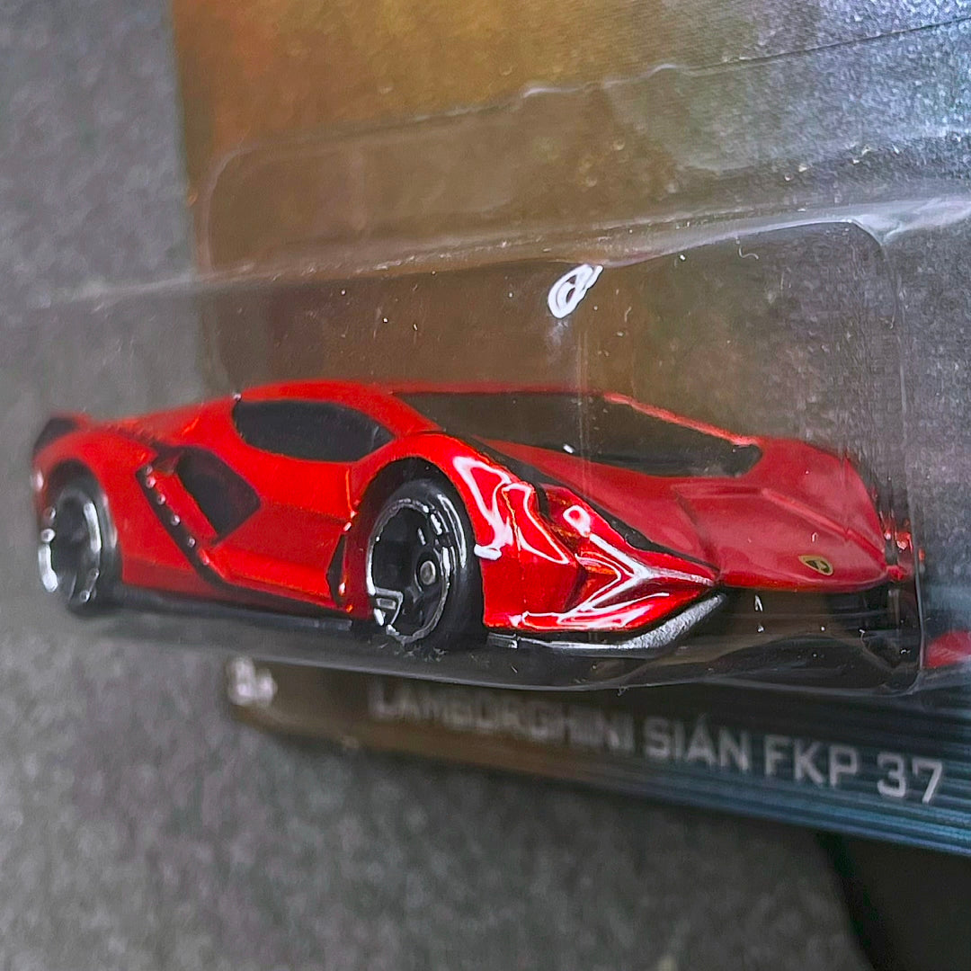 Hot Wheels Lamborghini Sian FKP37 Red Hybrid Speed 2024 Silver Series Collection Hyper Car Diecast Hotwheels Lamborghini Sian Fkp 37 Hotwheel Lamborghini Sian 2025 Lamborghini Merah Super Car Toy