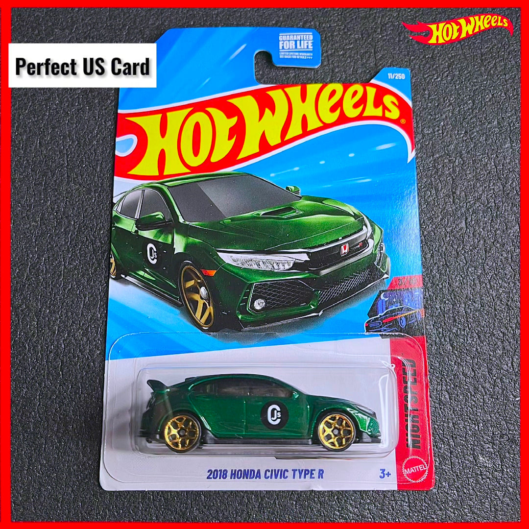 Hot Wheels Honda Civic Type R FK8 US Card Hotwheels JDM Fk8 Civic Type R Dark Green Hot Wheels Honda Type R Civic Hijau Hotwheel Civic Green 2026 New Hot Wheel Civic