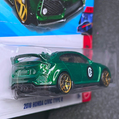 Hot Wheels Honda Civic Type R FK8 US Card Hotwheels JDM Fk8 Civic Type R Dark Green Hot Wheels Honda Type R Civic Hijau Hotwheel Civic Green 2026 New Hot Wheel Civic
