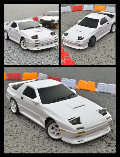 [LDRC] Remote-Controlled Car - Mazda RX-7 (FC) White - Toy Space Diecast Online Store Singapore