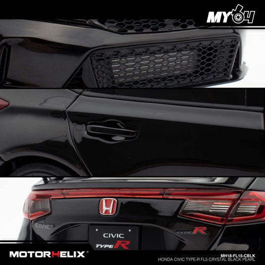 [Motorhelix] 1:18 Honda Civic Type-R FL5 - Crystal Black Pearl