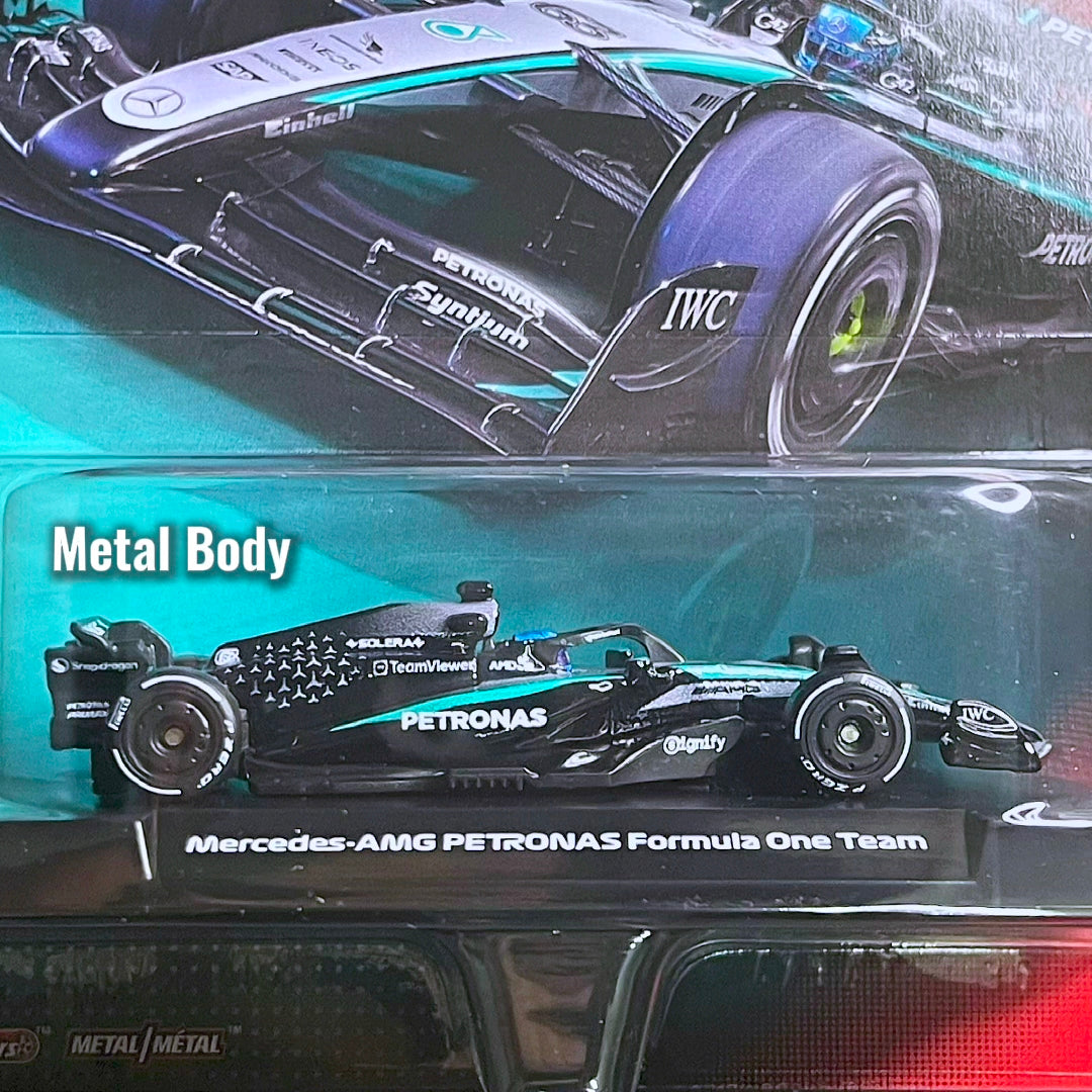 Hot Wheels F1 Mercedes AMG Petronas Formula One Team #63 with George Russell 2025 F1 Mercedes Car Hotwheels Mercedes Benz F1 Petronas AMG F1 Vehicle No.63 Mercedes AMG F1 Car Hotwheel F1 Mercedes Formula 1 Mercedes Hot wheel 44 Lewis Hamilton F1