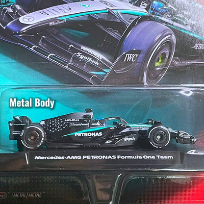 Hot Wheels F1 Mercedes AMG Petronas Formula One Team #63 with George Russell 2025 F1 Mercedes Car Hotwheels Mercedes Benz F1 Petronas AMG F1 Vehicle No.63 Mercedes AMG F1 Car Hotwheel F1 Mercedes Formula 1 Mercedes Hot wheel 44 Lewis Hamilton F1