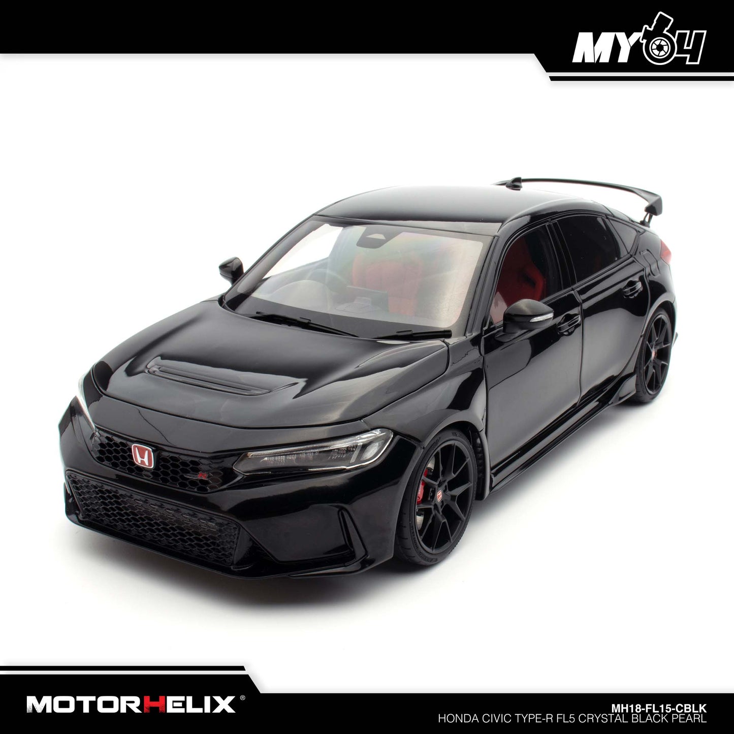[Motorhelix] 1:18 Honda Civic Type-R FL5 - Crystal Black Pearl