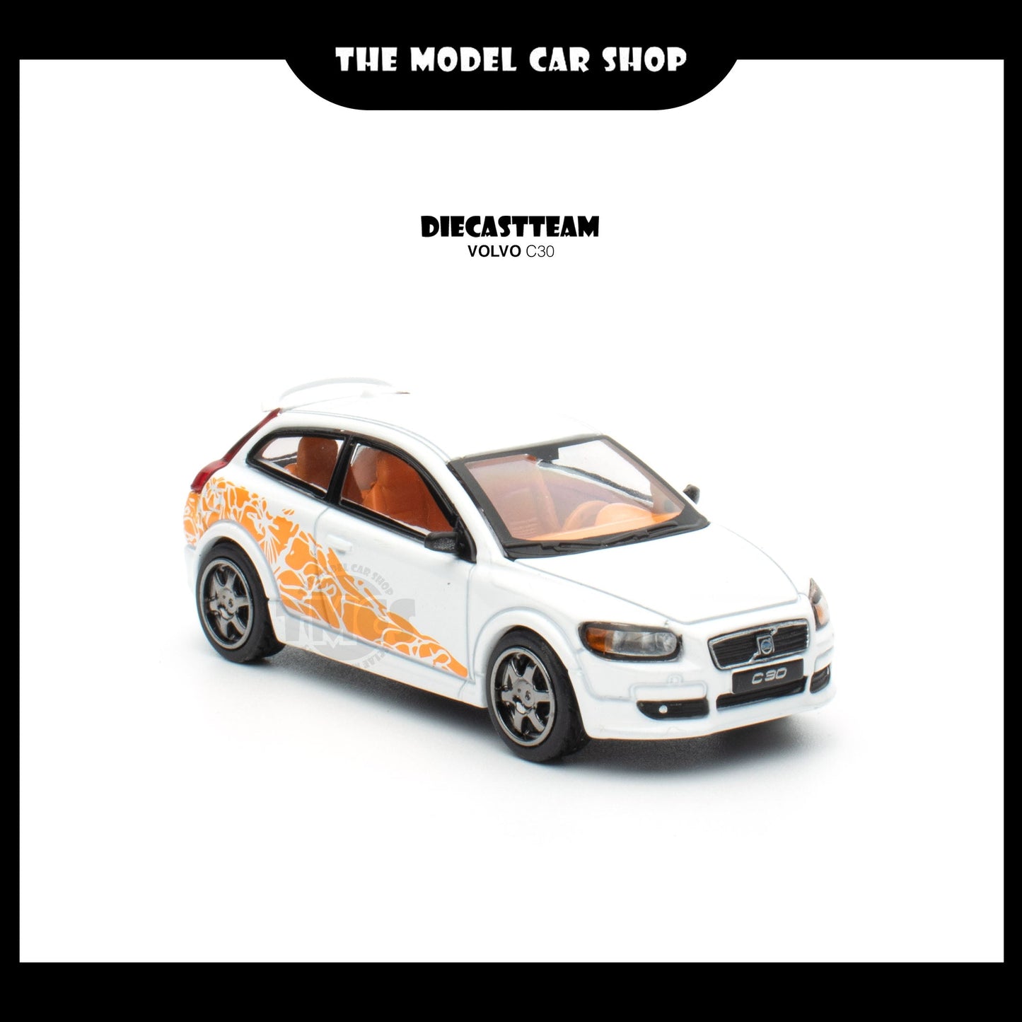 (UNSEAL UNIT) [DCT] Volvo C30 - White with Orange Decal