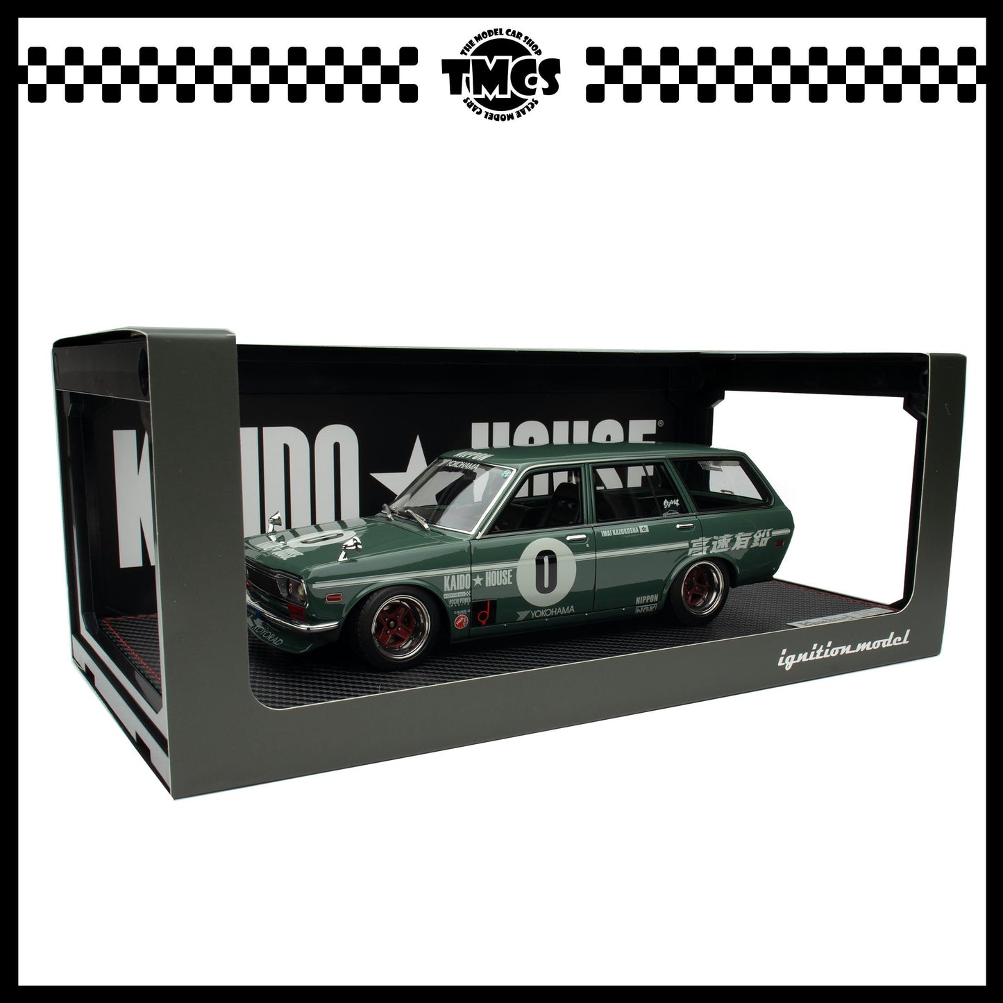 [Ignition Model] 1:18 Datsun Bluebird (510) Wagon - Green