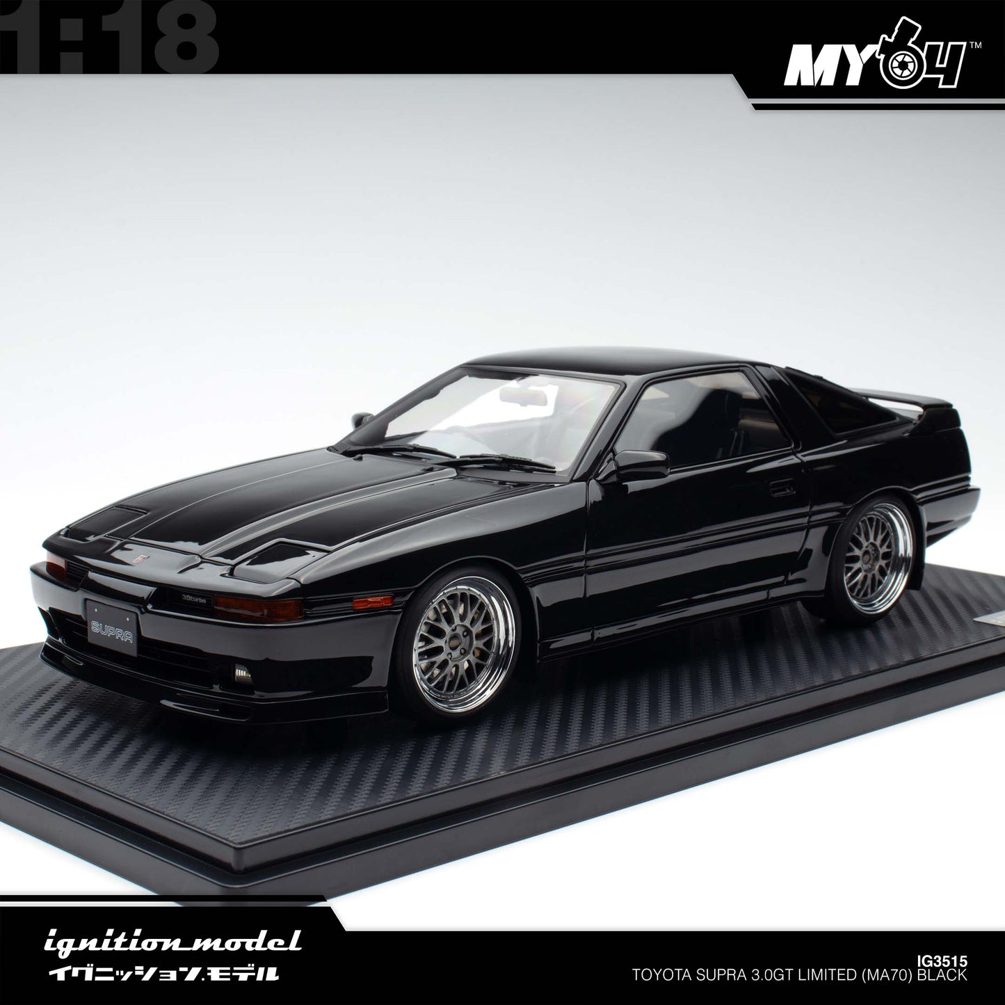 [Ignition Model] 1:18 Toyota Supra 3.0GT Limited (MA70) - Black