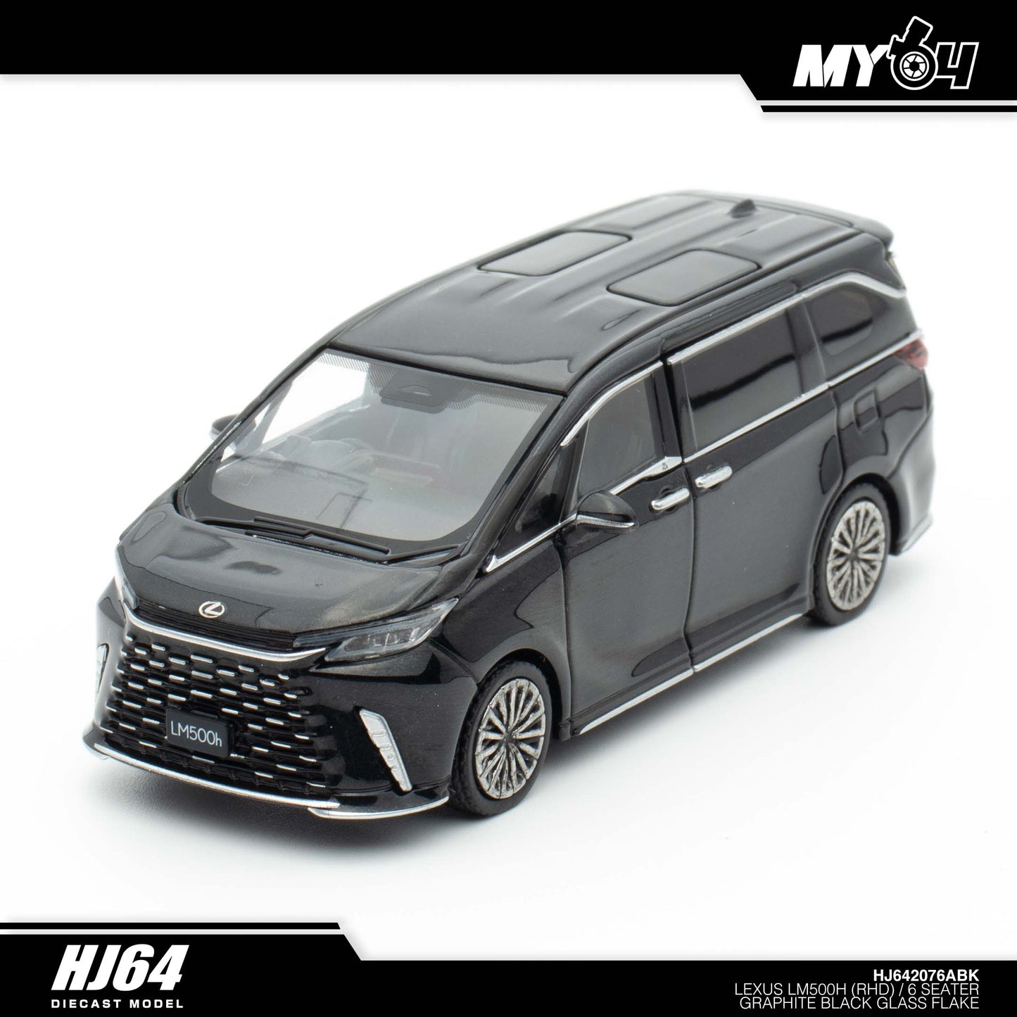 [Hobby Japan] Lexus LM500h (RHD) /6 Seater - Graphite Black Glass Flake