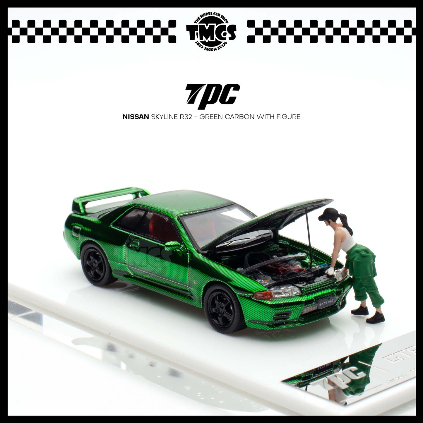 [TPC] Nissan Skyline R32 - Green Carbon With Figure