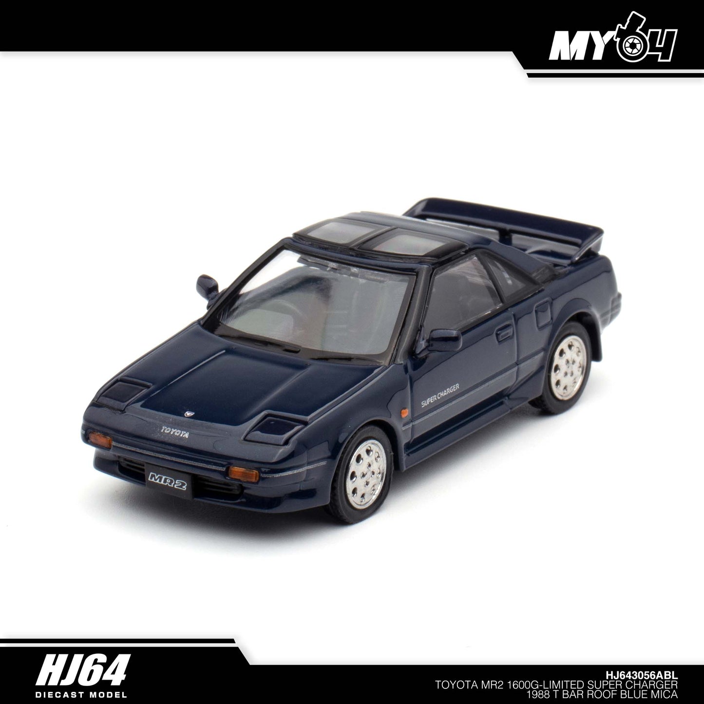 [Hobby Japan] Toyota MR2 1600G - Limited Super Charger 1988 T Bar Roof - Blue Mica