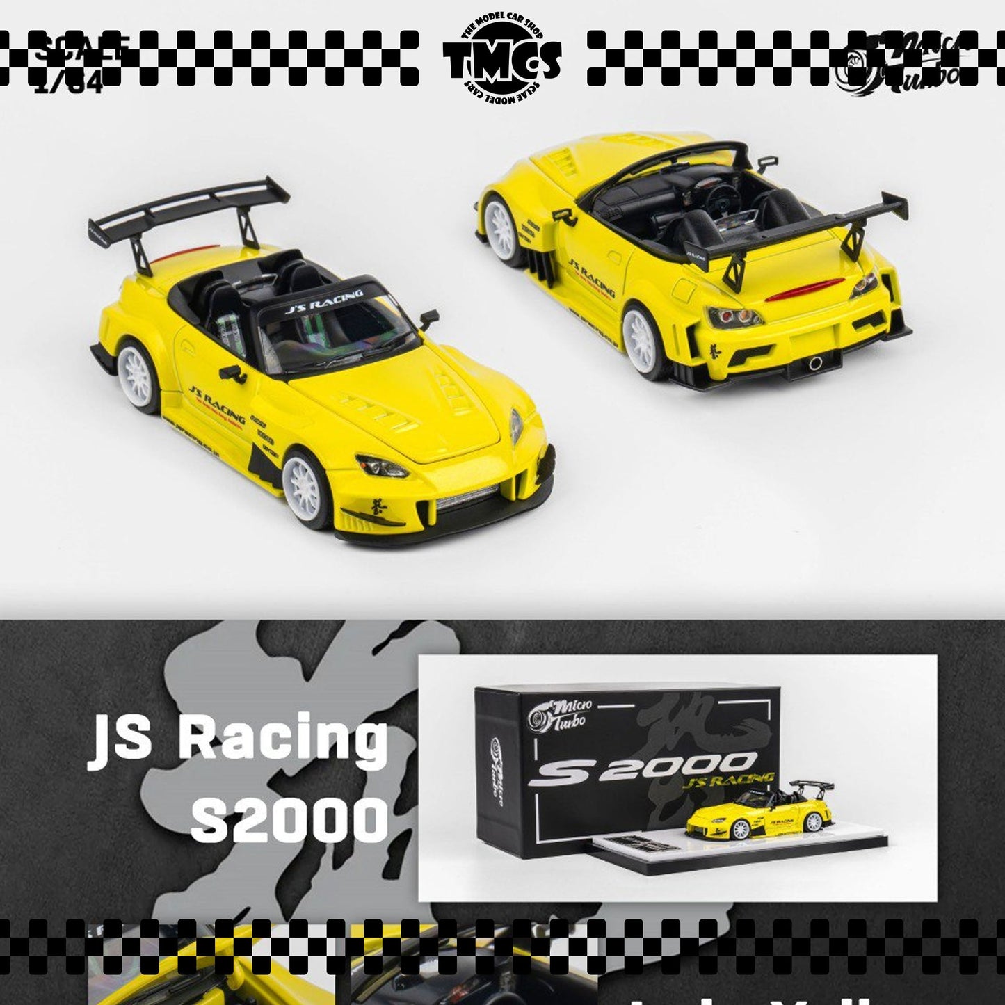 [Micro Turbo] Custom S2000 JS Racing - Indy Yellow Pearl