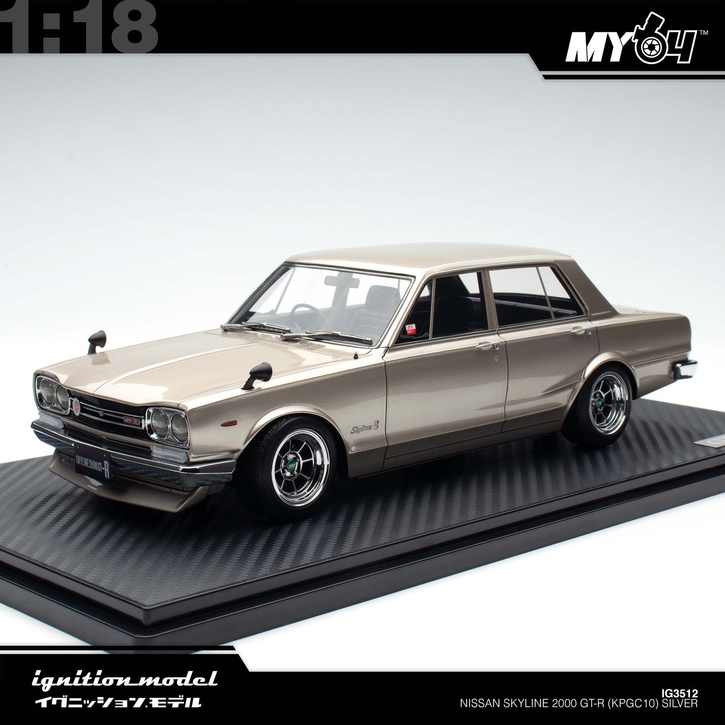 [Ignition Model] 1:18 Nissan Skyline 2000 GT-R (PGC10) - Silver
