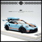 [IVY] 1:18 Porsche 911 992 GT3 RS - Gulf Blue / Orange Livery + Black Wheels WIth Luggage