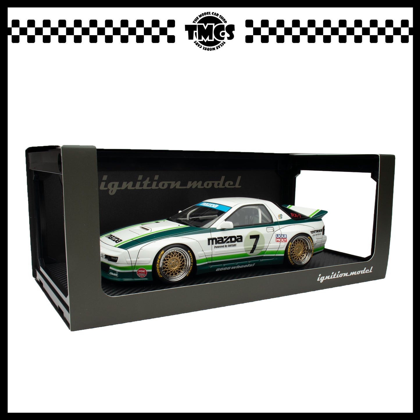 [Ignition Model] Pandem RX-7 (FC3S) - White/Green