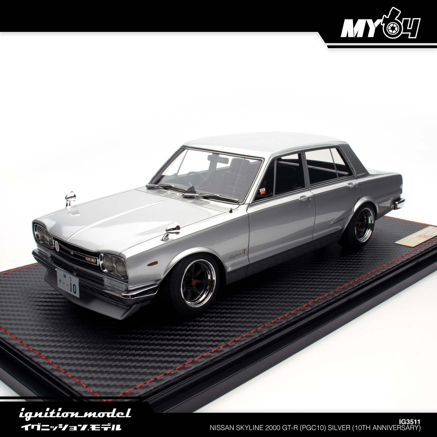 [Ignition Model] Nissan Skyline 2000 GT-R (PGC10) - Silver (10th Anniversary)