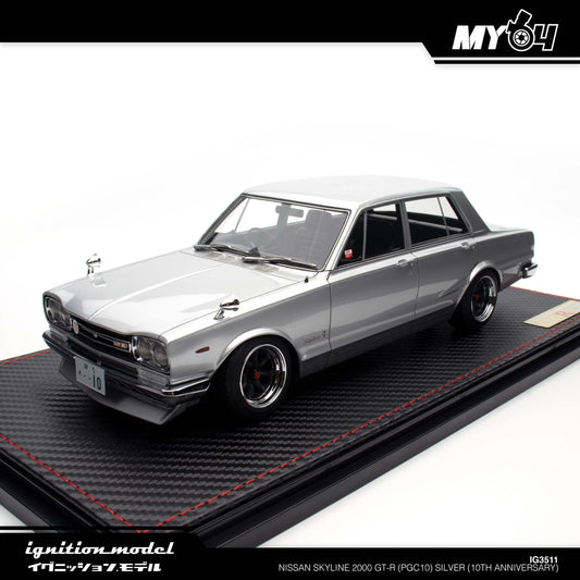 [Ignition Model] Nissan Skyline 2000 GT-R (PGC10) - Silver (10th Anniversary)