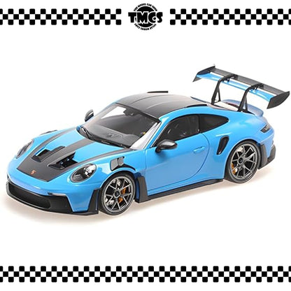 [Minichamps] 1:18 Porsche 992 GT3RS - Bleu Tiffany with Grey Wheels Weisssach Package