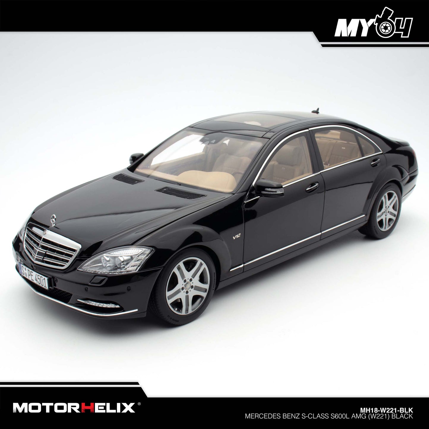 [Motorhelix] Mercedes Benz S-Class S600L AMG (W221) - Black