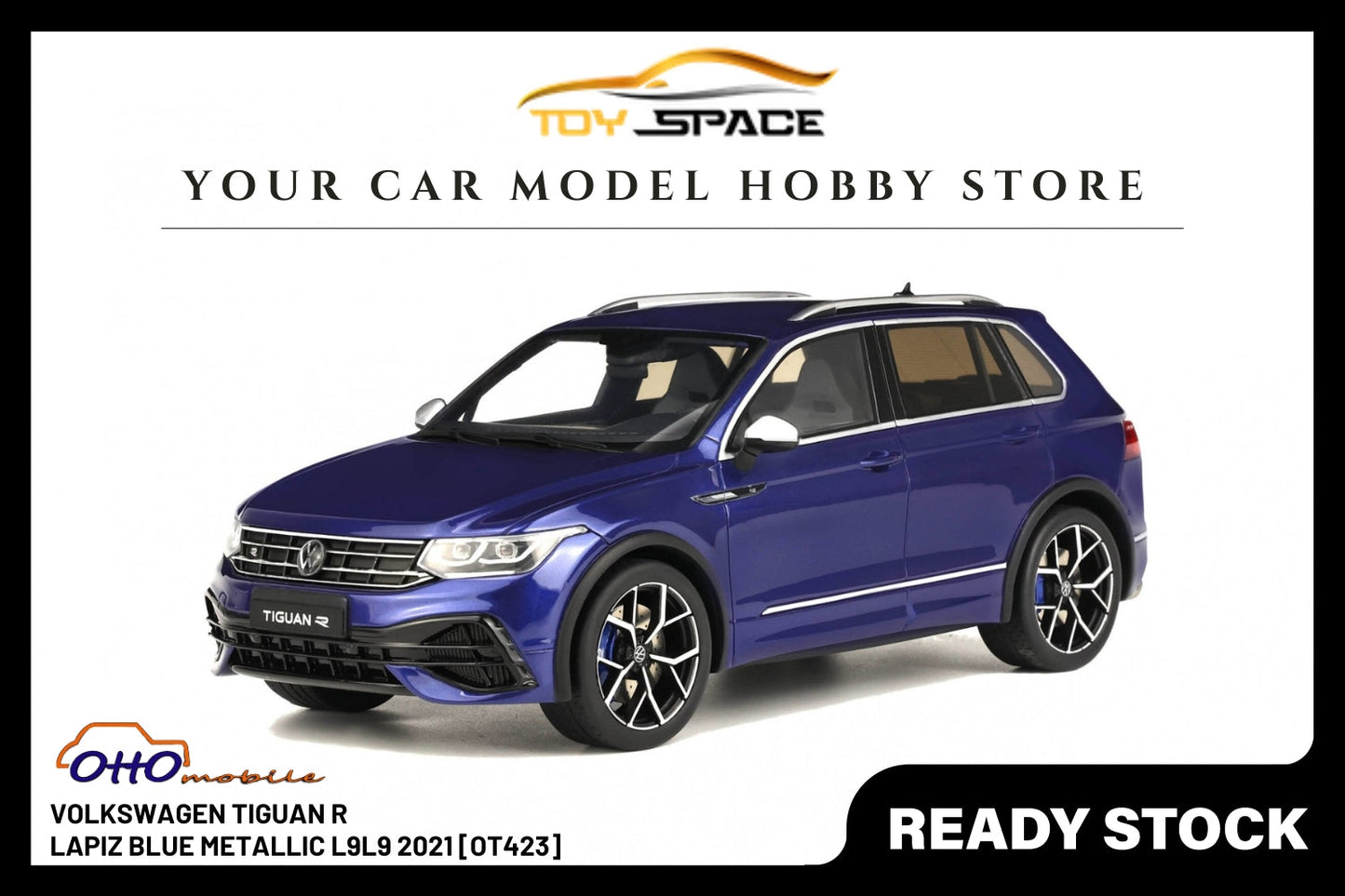 [OTTOMOBILE] 1:18 Volkswagen Tiguan R Lapiz Blue Metallic L9L9 2021 [OT423]