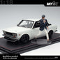[Ignition Model] Datsun Bluebird (510) - White With Mr. Yokoyama Japanese Musician