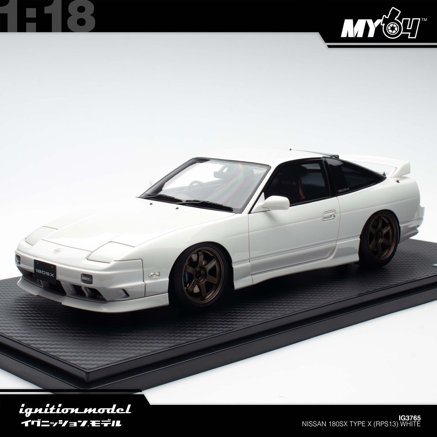 [Ignition Model] 1:18 Nissan 180SX Type X (RPS13) - White