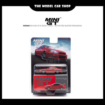 [MINI GT] Nissan Skyline GT-R (R34) V-Spec - Active Red