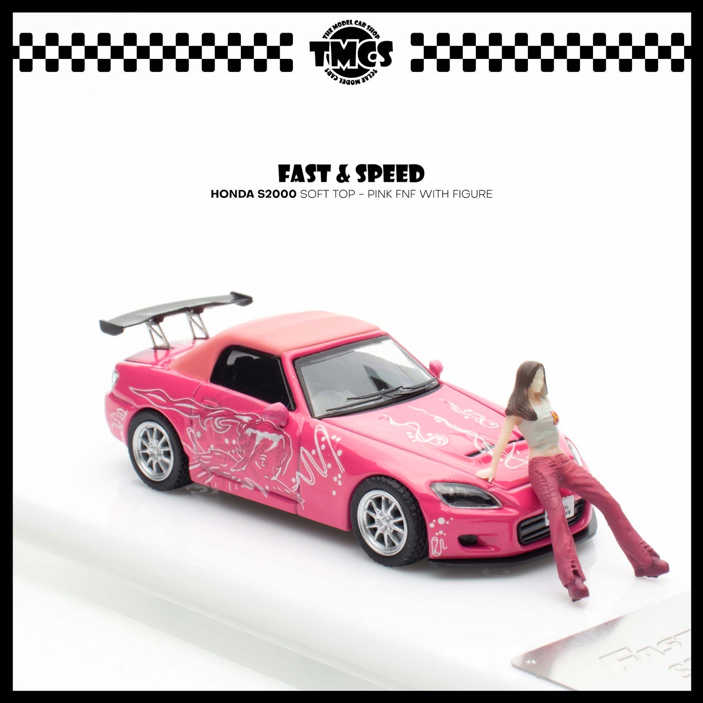 [Fast Speed] Honda S2000 Soft Top - Pink FNF With Figure