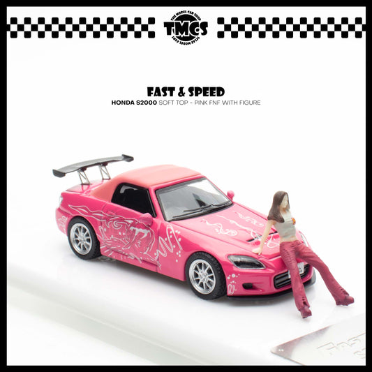 [Fast Speed] Honda S2000 Soft Top - Pink FNF With Figure