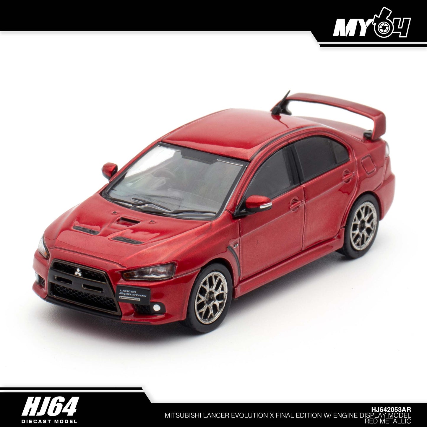 [Hobby Japan] Mitsubishi Lancer Evolution Ⅹ Final Edition With Engine Display Model - Red Metallic